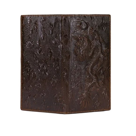 Men's Genuine Leather Long Bifold wallet RFID - Picture 10 of 11